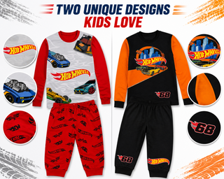 Hot Wheels Boys Long Pyjamas Pack of 2