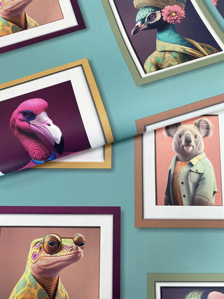 Muriva Fantastic Animals Multi Wallpaper 102574 – Colourful Animal Design – 10m Roll