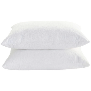 K Collection Premium Waterproof Pillow Protectors - 2 Pack - Terry Towelling & Polycotton