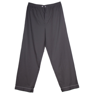Keanu Mens 2 Pack Woven Poplin Pyjama Bottoms - Charcoal and Grey Design - Cotton Blend