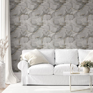 Muriva Elysian Marble Black and Gold Wallpaper 212512 – Luxury Marble Effect Wallcovering
