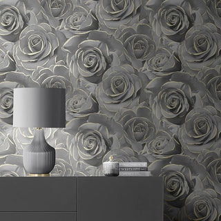 Muriva Madison Rose Glitter Wallpaper   - 10m x 53cm Wide