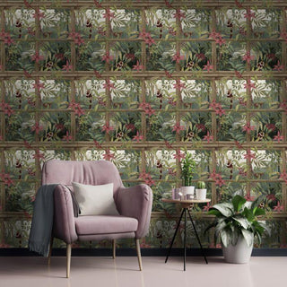 Holden Decor Tropical Window Light Wood Wallpaper 13140 – Tropical Window Scene Design – 10m Roll