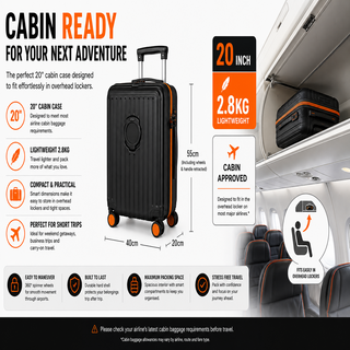 XPLR Cabin Suitcase 20 Inch - feature detail