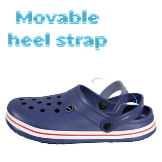 Keanu Unisex Contrast Band Clogs - Navy