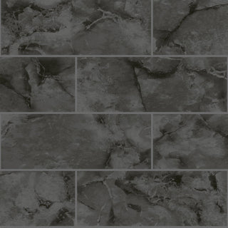 Holden Decor Odeon Marble Tile Charcoal Wallpaper 89390 – Marble Tile Effect Design – 10m Roll