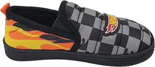 Hot Wheels Kids Checkered Flame Slippers – UK Sizes 7-13