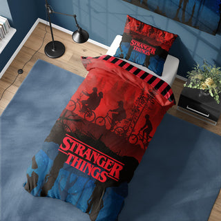 Stranger Things Reversible Duvet Set - The Upside Down Design - Single