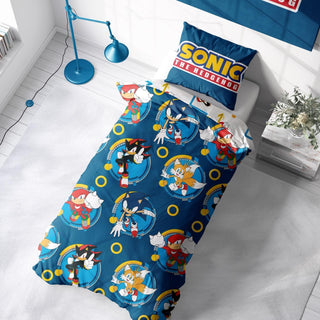 Sonic Reversible Duvet Set - Rings Design - Single and Double