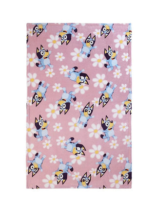 Bluey Daisy Fleece Blanket for Kids Super Soft Blanket 100 x 150cm Pink