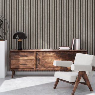 AS Creation Slats Wallpaper in Grey/Black - 10m x 53cm Wide