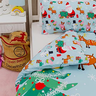 Peppa Pig Reversible Duvet Set - Santa Design - Single