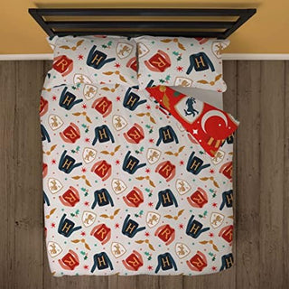 Harry Potter Reversible Duvet Set - Christmas Joyeux Design - Single