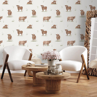 Muriva Angus Highland Cow Wallpaper 165532 – Country Animal Design – 10m Roll