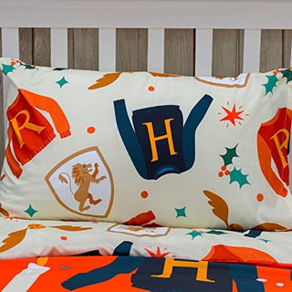 Harry Potter Reversible Duvet Set - Christmas Joyeux Design - Single