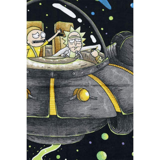 Rick and Morty Towel - UFO Design - 100% Cotton - 140 x 70cm