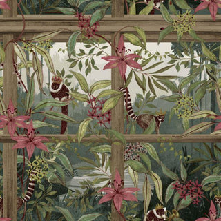 Holden Decor Tropical Window Light Wood Wallpaper 13140 – Tropical Window Scene Design – 10m Roll