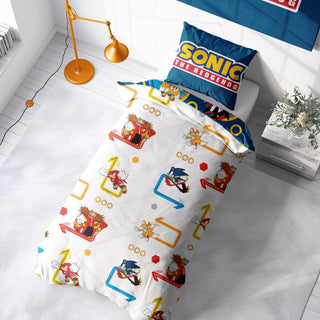 Sonic Reversible Duvet Set - Rings Design - Single and Double