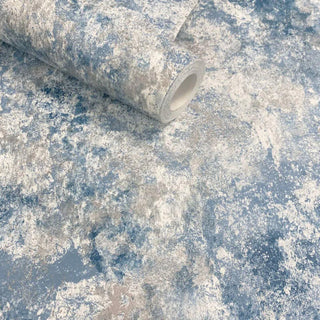 Muriva Perico Stone Blue Wallpaper 222504 – Elegant Contemporary Design 10m Roll