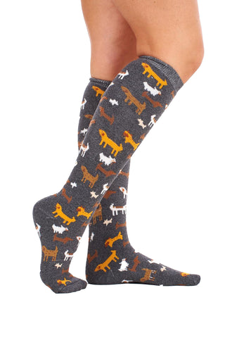 Ladies 5 Pack Wellington Boot Socks, Women's Welly Socks - Animal Designs