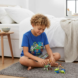 Disney Toy Story 5 Boys Short Pyjamas 2 Pack | Squad Character Print Shortie PJs | 100% Cotton Kids Pyjama Set | Boys Nightwear Ages 18 Months to 10 Years