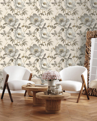 Muriva Alethia Floral Cream Wallpaper 227501 – Elegant Botanical Design