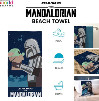 Star Wars (The Mandalorian) Towel - I've Been Looking for You Design - 100% Cotton - 140 x 70cm