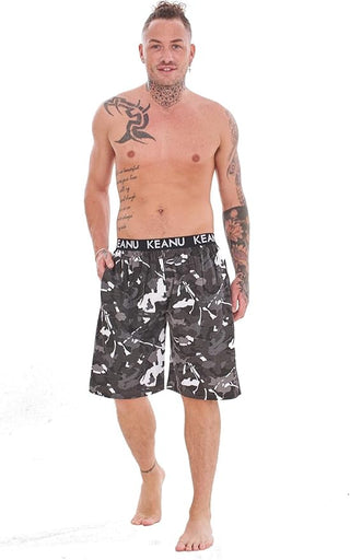 Keanu Mens 2 Pack Lounge Shorts - Camouflage Design - Sizes S - 2XL