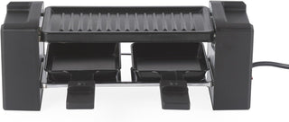 Giles & Posner Mini Raclette Grill - 2-Person Grill Machine, 2 Spatulas Included, Cheese Melting Pans, Non-Stick Cooking Plate, Power Indicator Light, Indoor, Compact, Small Families, Couples, 400W