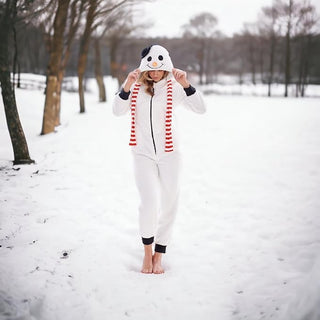 Keanu Ladies Hooded Onesie - Snowman Design