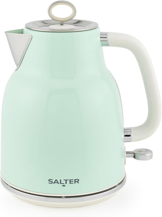 Salter Retro Green 1.7 L Kettle – 3KW Rapid Boil, 360° Base, Removable Limescale Filter, Cordless, Water Level Window, Blue Indicator Light, Boil Dry Sensor & Auto Shut-Off, Vintage Design (Copy)