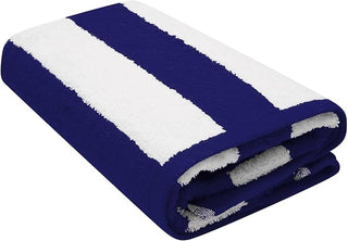 K Collection 2 Pack Cabana Stripe Beach Towel - 100% Cotton - 76 x 152 cm