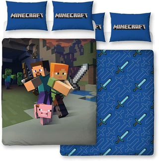 Minecraft Reversible Duvet Set - Good Guys Design - Single and Double