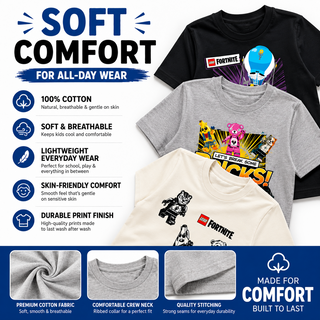 LEGO Fortnite Boys T-Shirt 3 Pack - Image 3