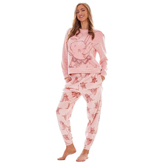 K Collection Ladies Ex Store Velour Pyjamas - Dumbo Design - Sizes 4-22