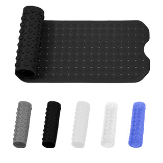 K Collection Premium Non Slip Shower Mat – Anti Mould & Mildew, 200 Suction Cups – Extra Long 100x40cm Rubber PVC Bath Mat – Machine Washable – Black