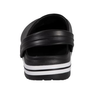 Keanu Unisex Contrast Band Clogs - Black
