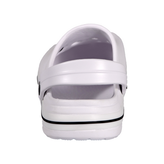 Keanu Unisex Contrast Band Clogs - White