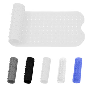 K Collection Premium Non Slip Shower Mat – Anti Mould & Mildew, 200 Suction Cups – Extra Long 100x40cm Rubber PVC Bath Mat – Machine Washable – White
