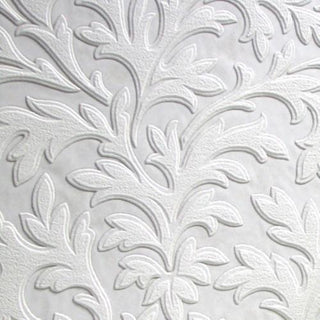 Anaglypta High Leaf White Wallpaper RD80026 – Textured Botanical Wallcovering