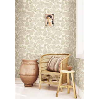 Holden Decor Eastern Horizons Zoo Lake - Green Metallic, Light Blue & Neutral - 10m x 53cm Wide