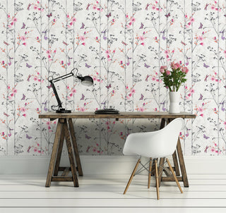 Muriva Eden Pink Wallpaper 102550 – Elegant Floral Design – 10m Roll