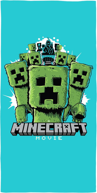 Minecraft Movie Towel Super Soft Feel, Creepers Gaming Design  Perfect The Home, Bath, Beach & Swimming Pool  One Size 140cm x 70cm