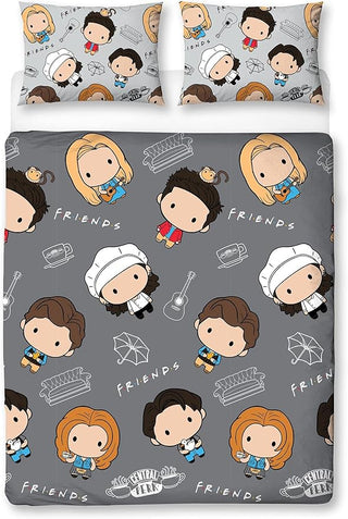Friends Reversible Duvet Set - Chibi Design - Single and Double