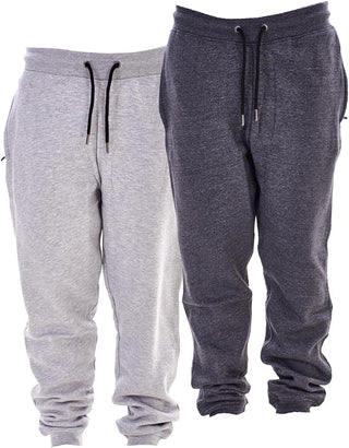 Keanu Kids Pack of 2 Regular Fit Joggers - Cotton Blend - Grey and Charcoal