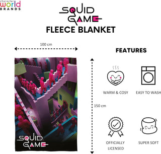 Squid Game Fleece Throw Blanket - Stairway Design - 100% Polyester - 100 x 150cm