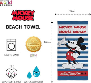 Disney Towel - Mickey Mouse Design - 100% Cotton - 140 x 70cm