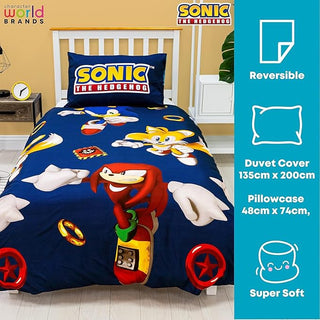 Sonic Reversible Duvet Set - Jump Design - Single