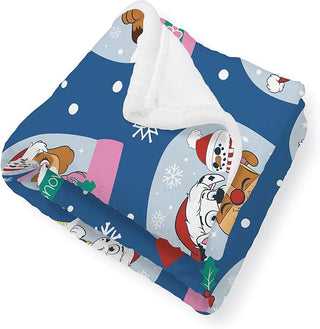 Paw Patrol Fleece Throw Blanket - Xmas Chase, Rubble, Skye Design - 100% Polyester - 100 x 150cm