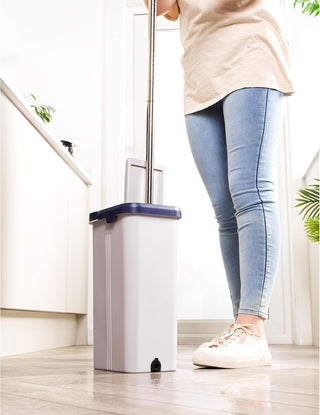 Beldray Deep Clean Flat Mop & Bucket Set Dual Compartment 5.5L Bucket